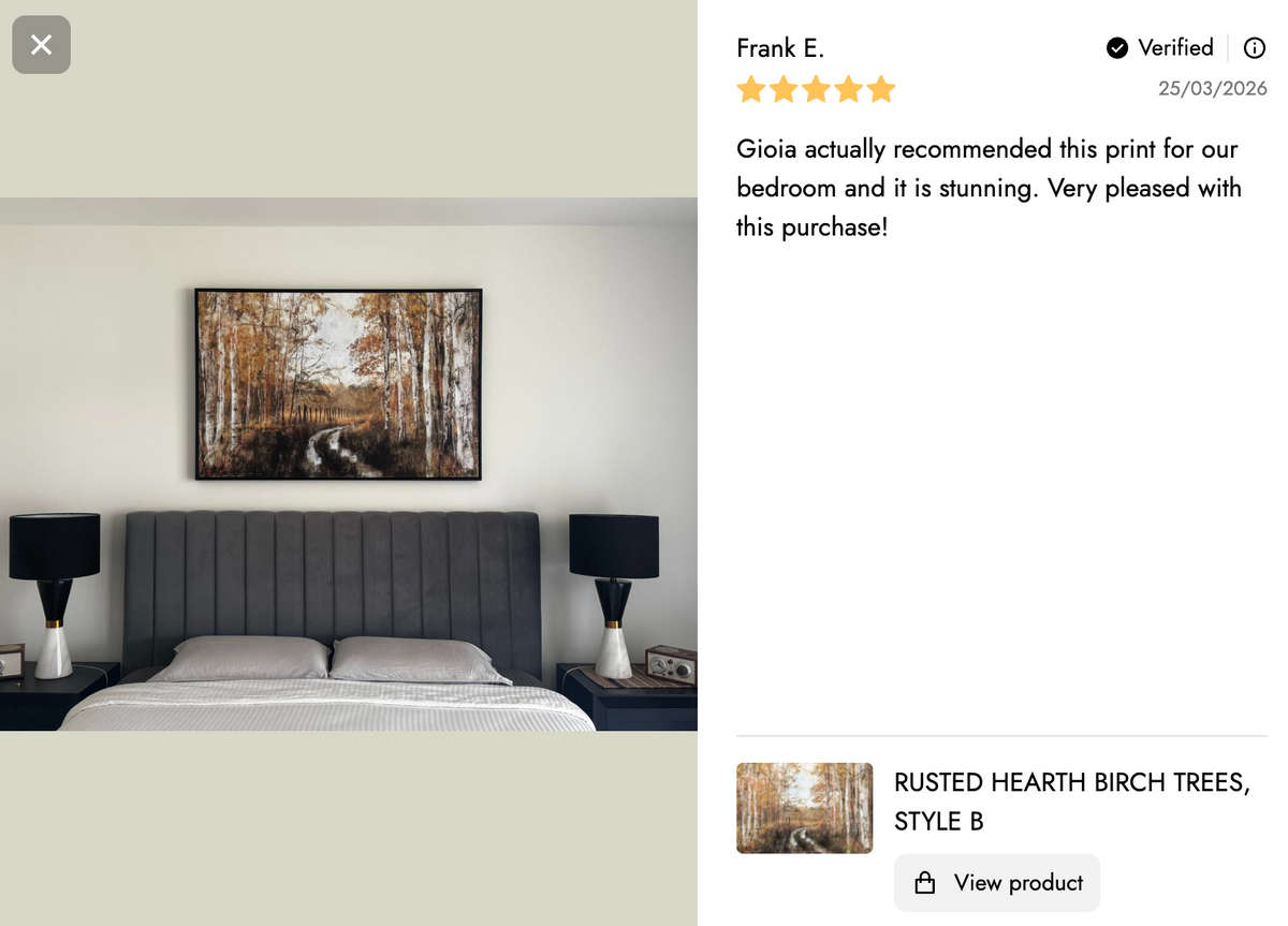 Get Inspired by Gioia: Real Customer Reviews & Wall Art Transformations