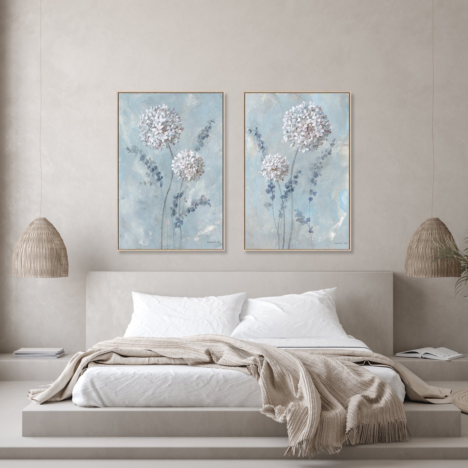Pastel and Light Blue Wall Art Print