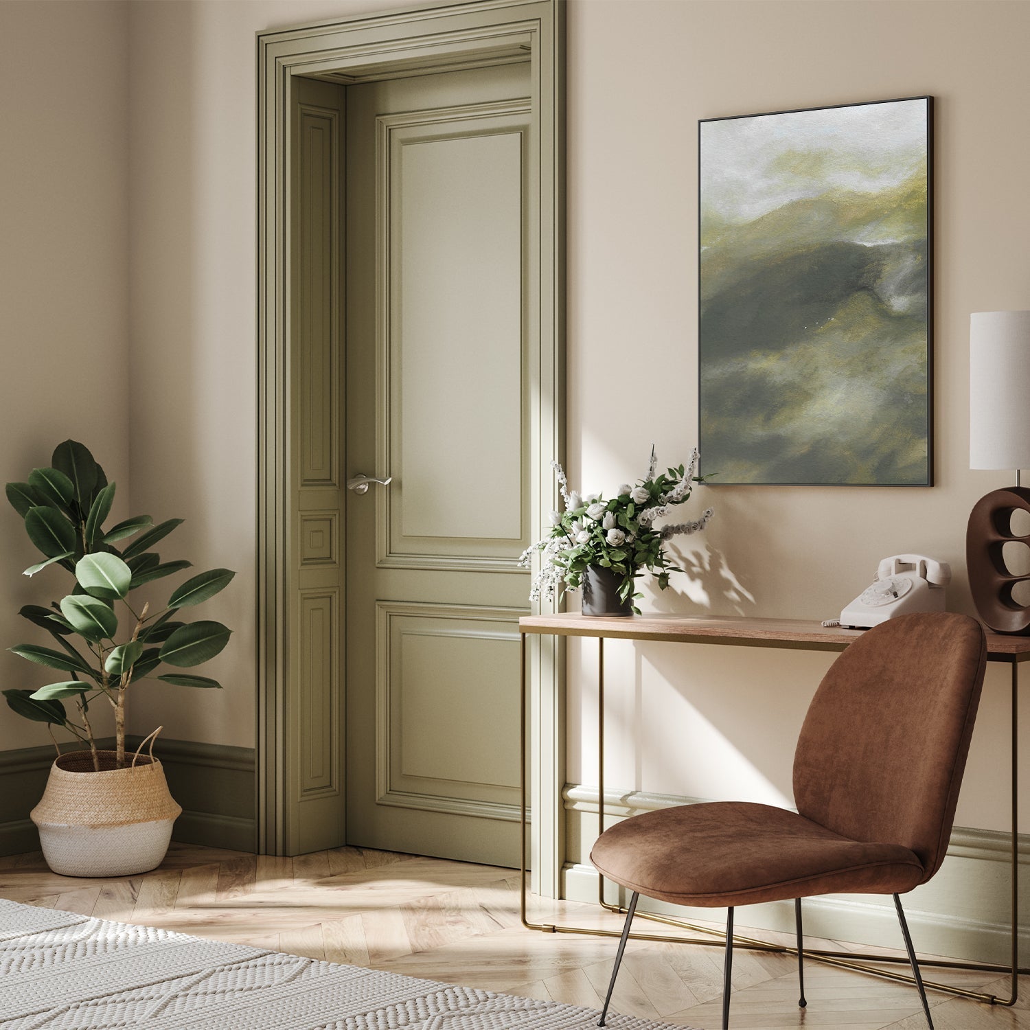 Olive, Grey-Green, Sage Green Wall Art