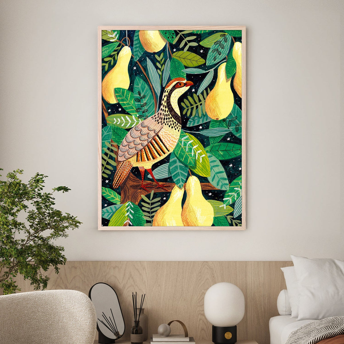 wall-art-print-canvas-poster-framed-Partridge in a pear tree-2