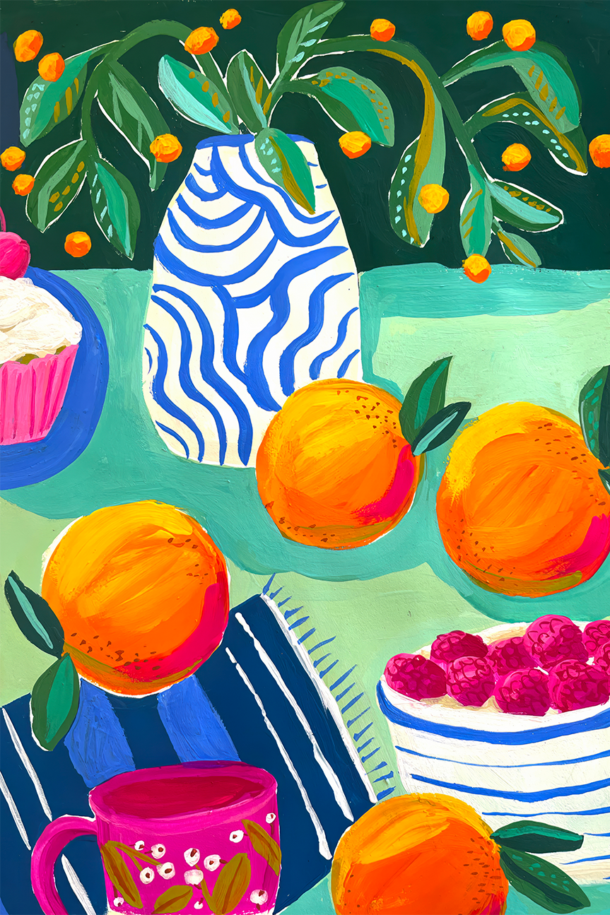 Oranges, Berries And Cupcakes