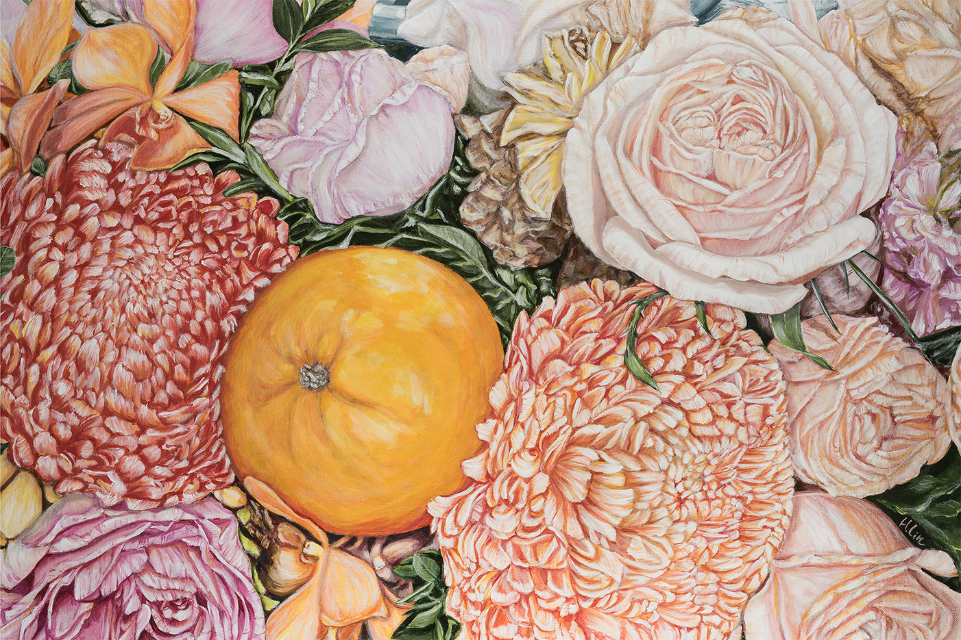 ORANGE AND CHRYSANTHEMUM