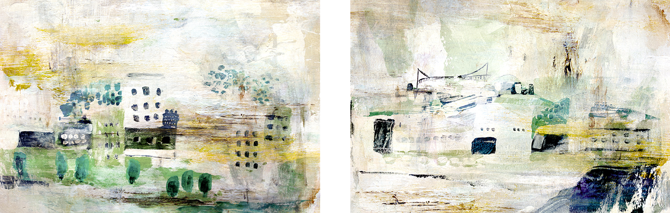 Little City, Style A & B, Set Of 2