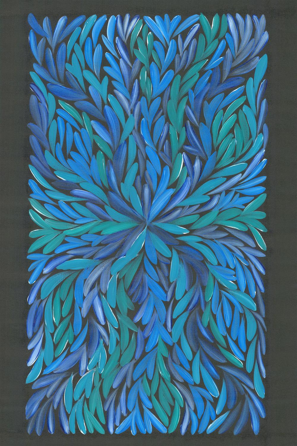 healing leaves-blue