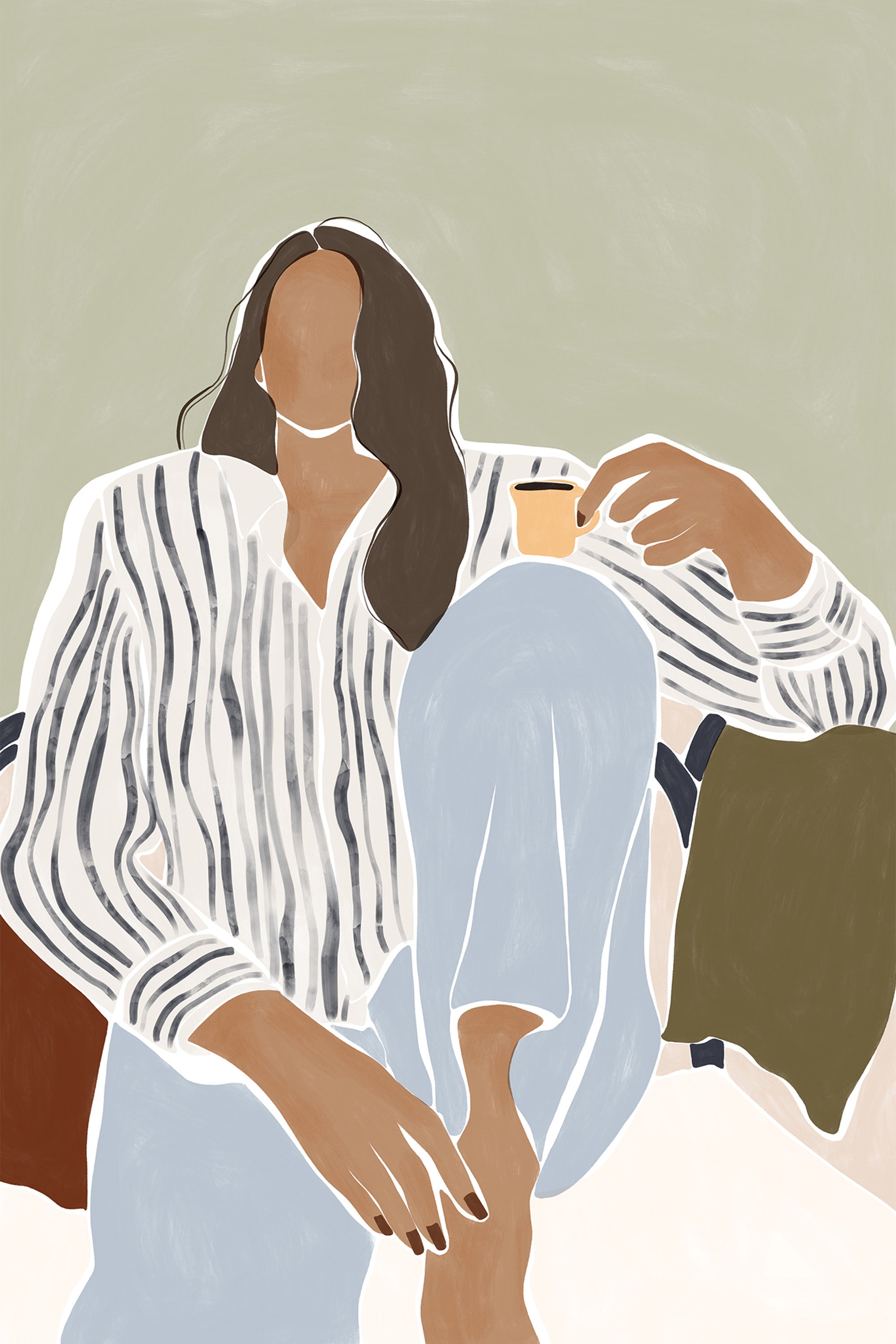 Woman Enjoying a Cup of Espresso