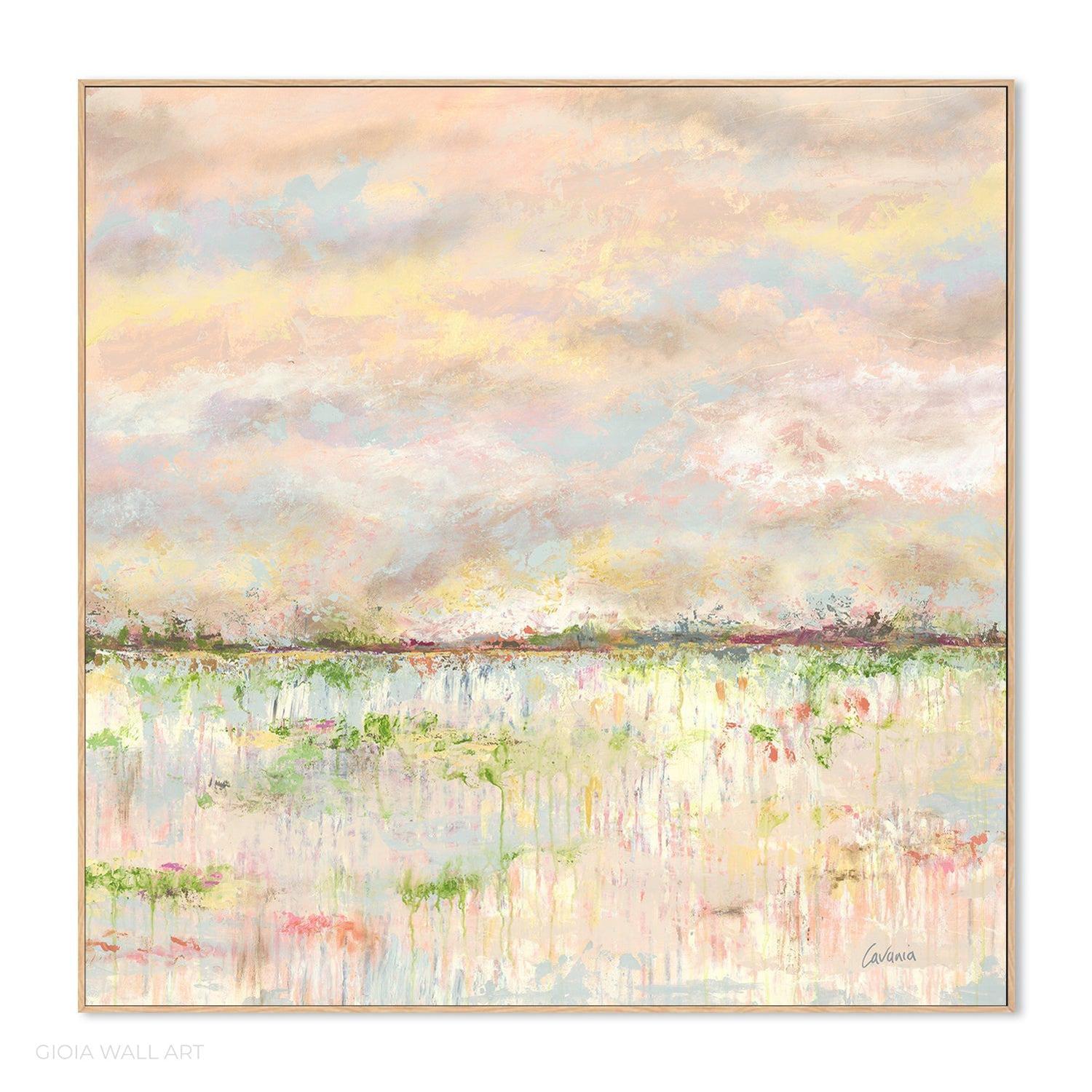 Blushing Paddock Acrylic On Canvas 90 X Cm By Karen Cavania Original Artwork