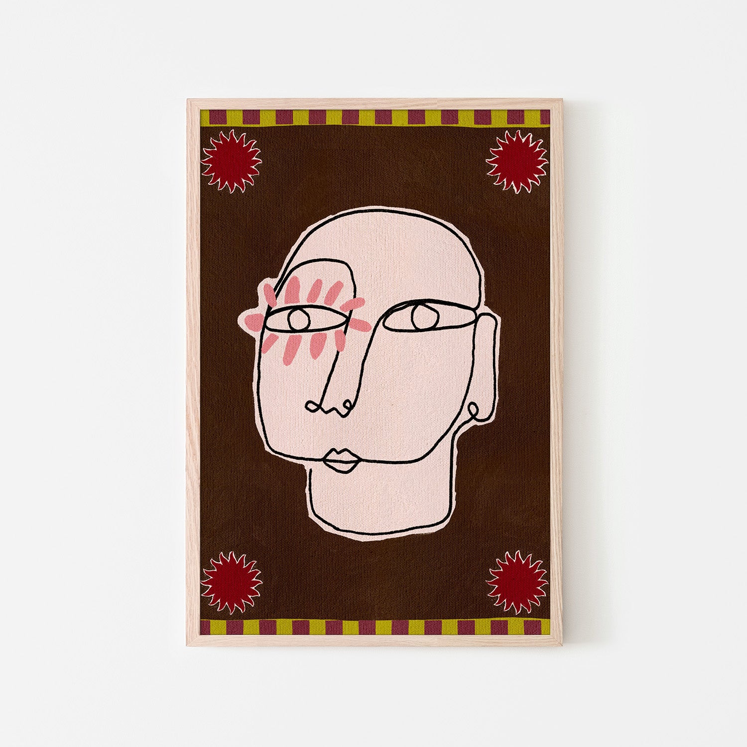 Minimalist Line Drawing Of A Face