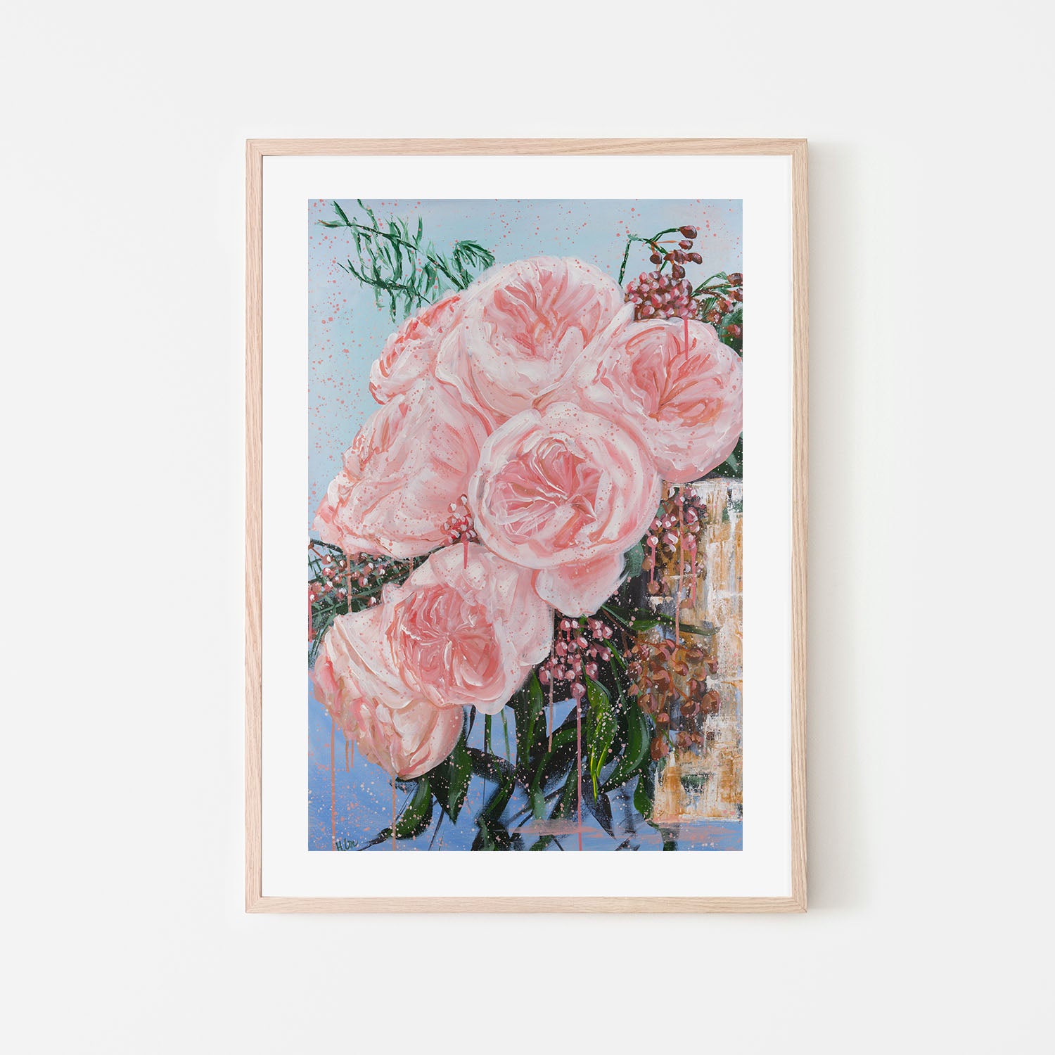 Garden Roses Juliet In A Golden Vase