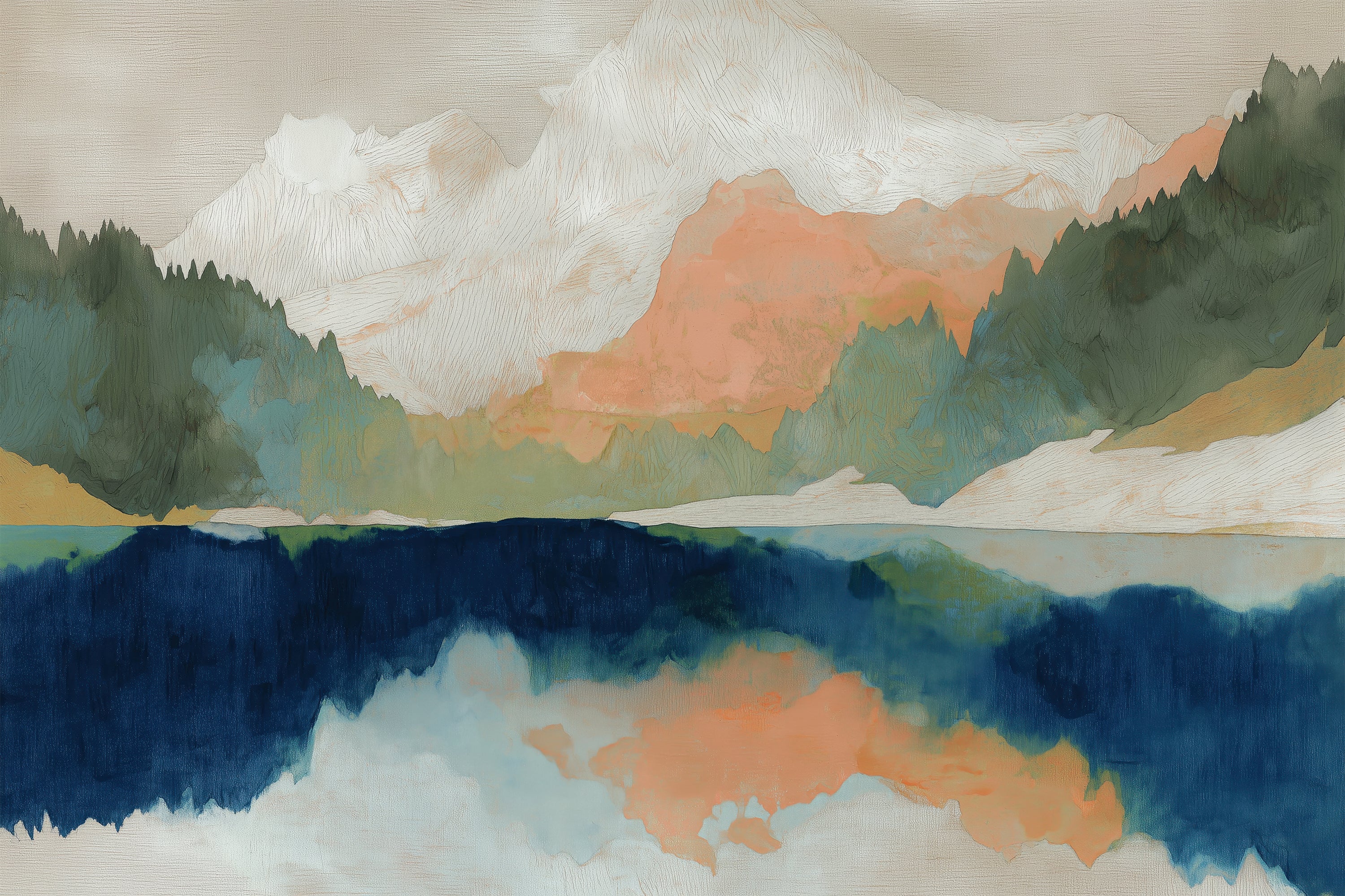 Alpine Autumn Lake Reflection