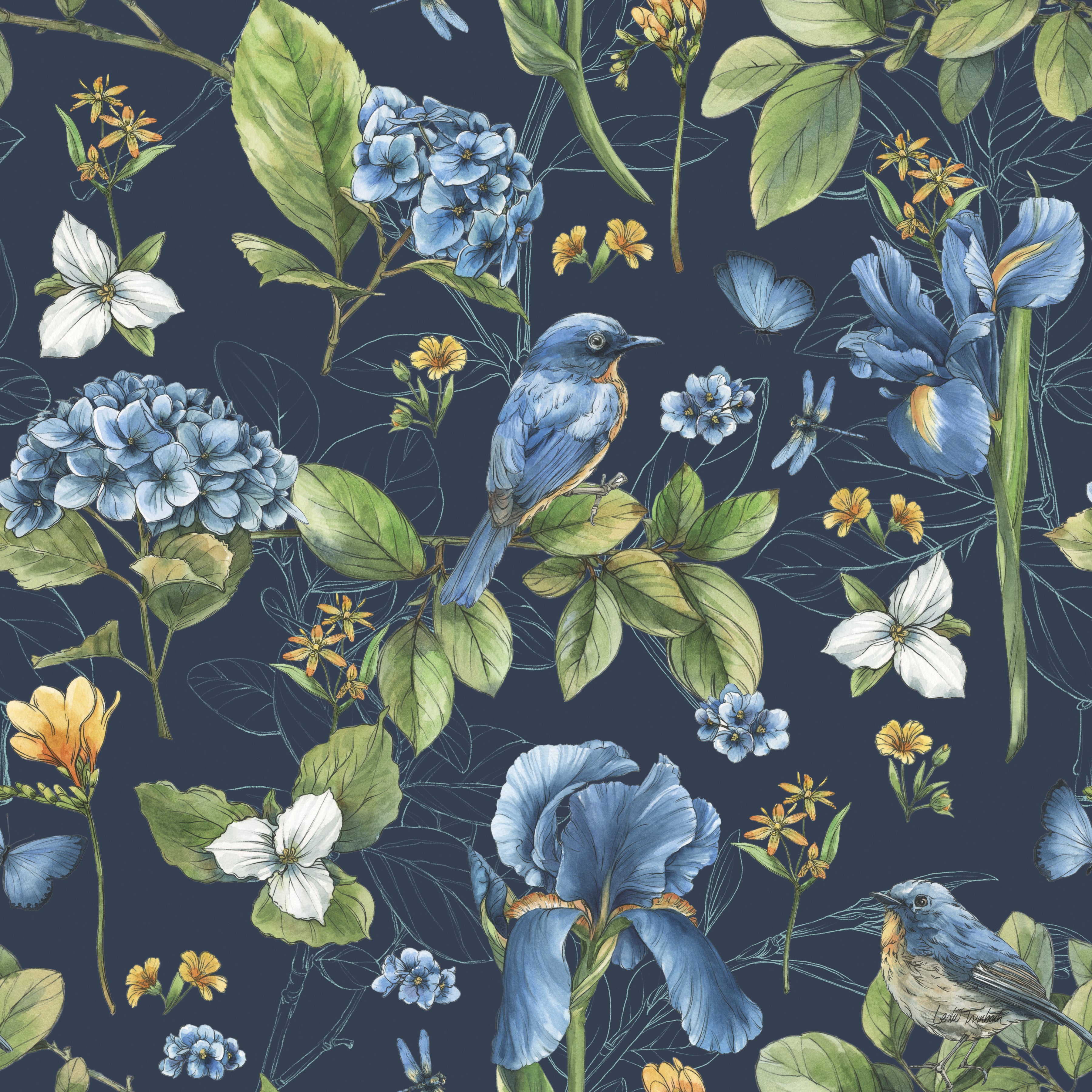 Blue Botanica Pattern IC