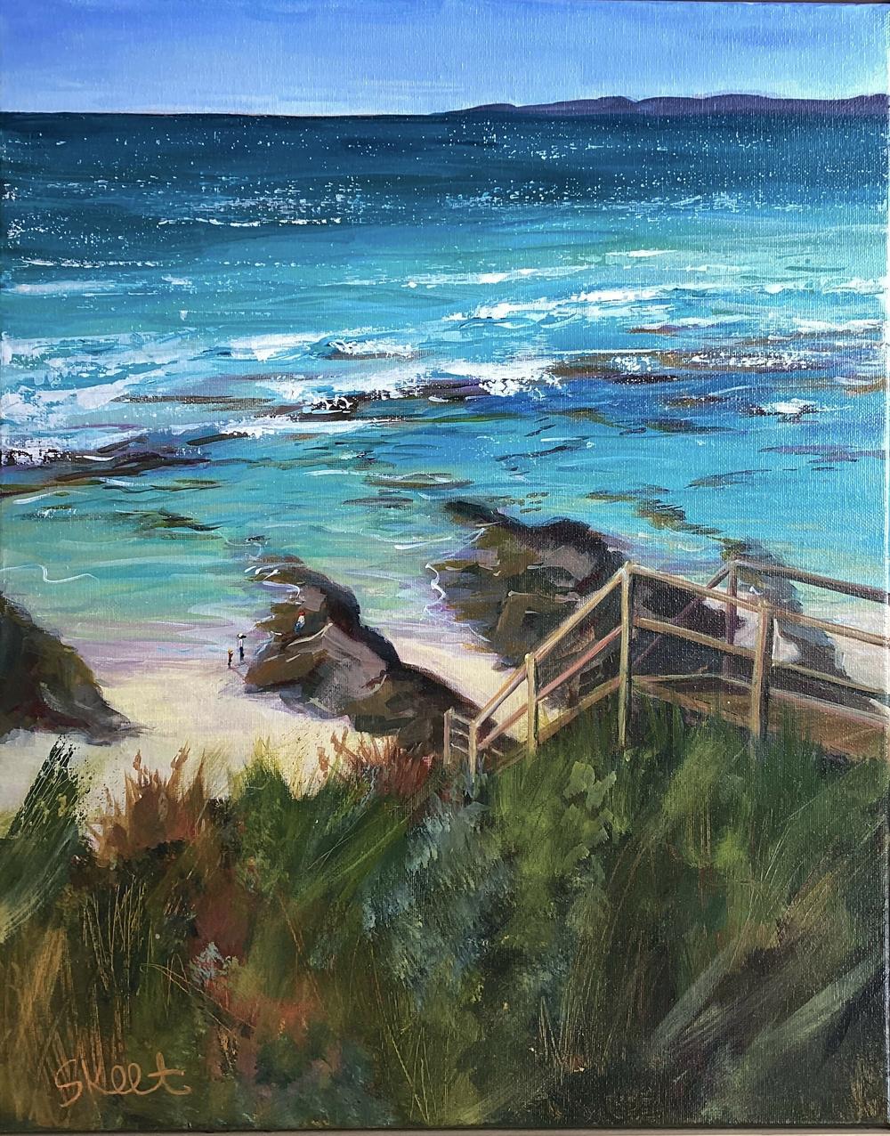 11 Mile Beach Esperance WA-by-Claire Skeet-original art-Gioia