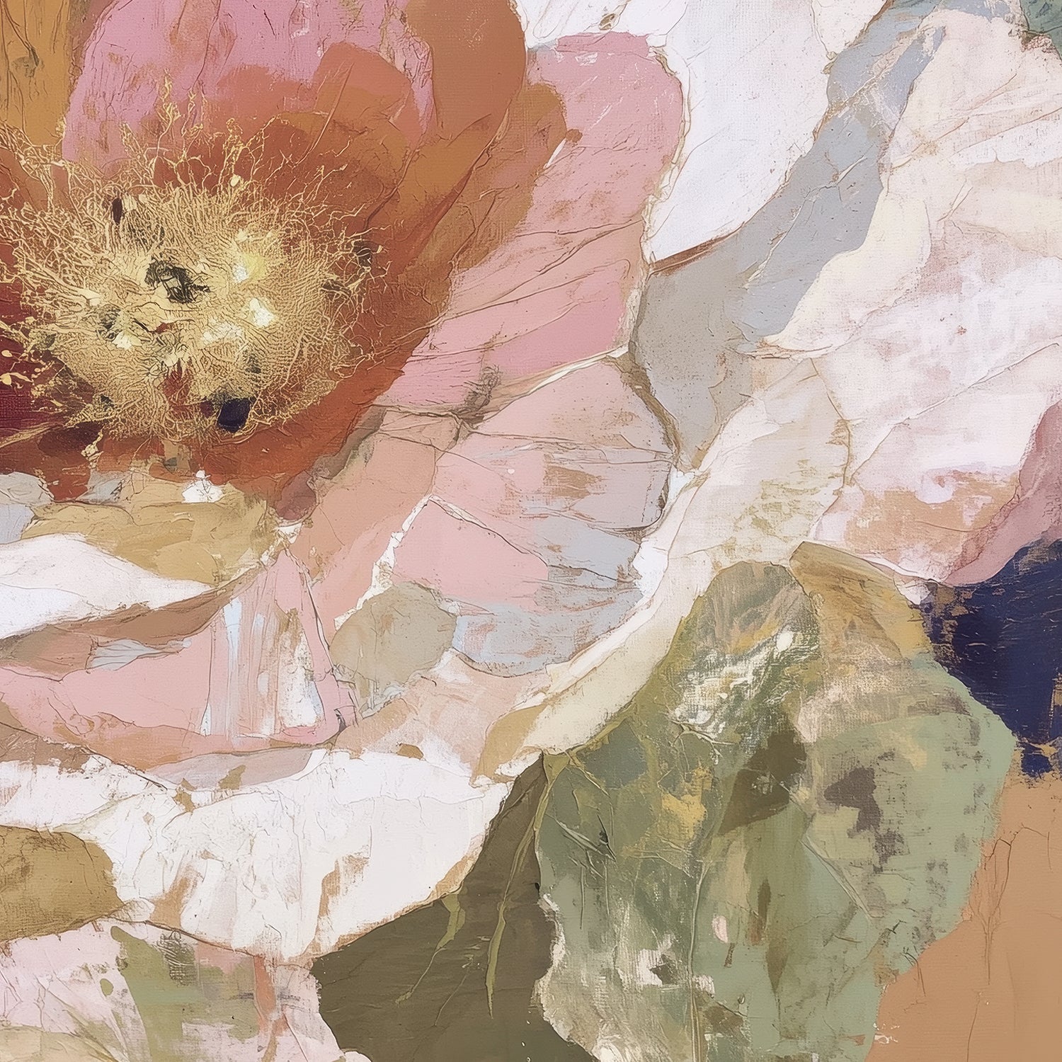 Layered Peony with Gold Details