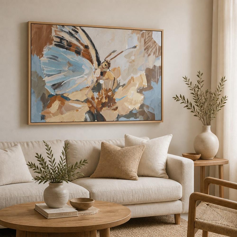 Blue Wing Reverie, hand-painted canvas