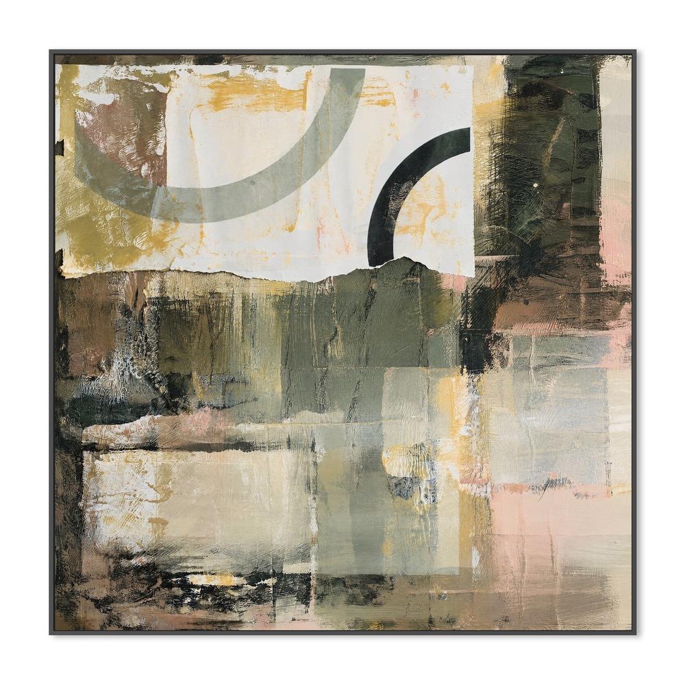 Olive Arcs, hand-painted canvas