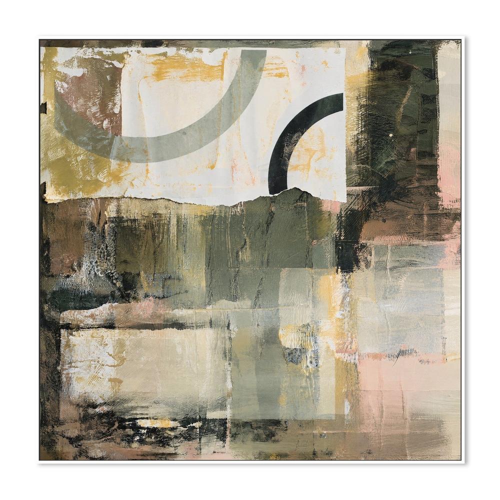 Olive Arcs, hand-painted canvas