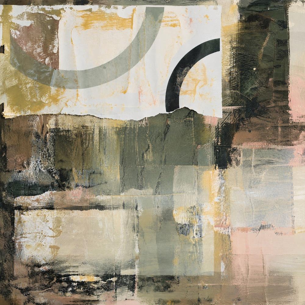 Olive Arcs, hand-painted canvas
