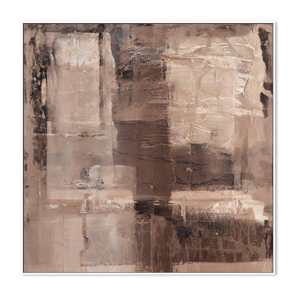 Mocha Layers, hand-painted canvas