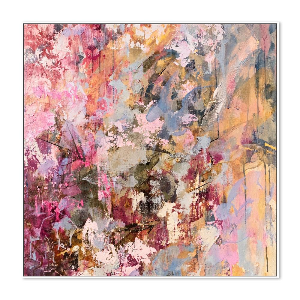 Blush Colour Symphony, hand-painted canvas