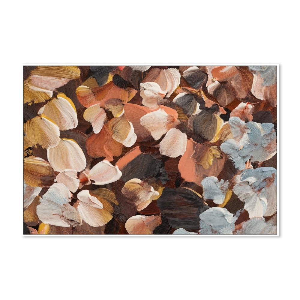 Scattered Autumn Petals, hand-painted canvas