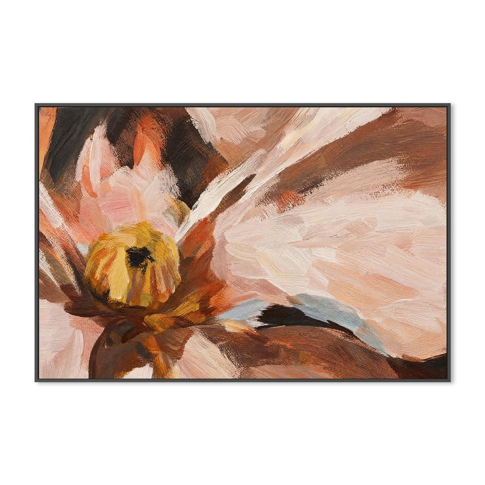 Peach Petal Prelude, hand-painted canvas