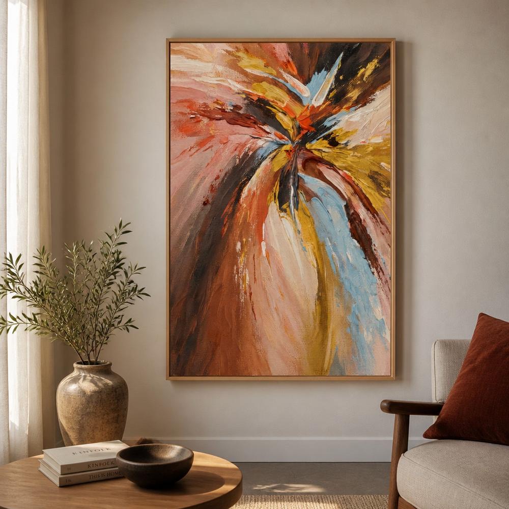 Blush Radiance, hand-painted canvas