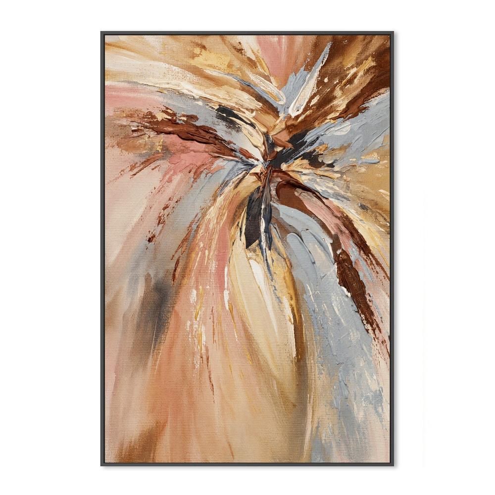 Peach Radiance, hand-painted canvas