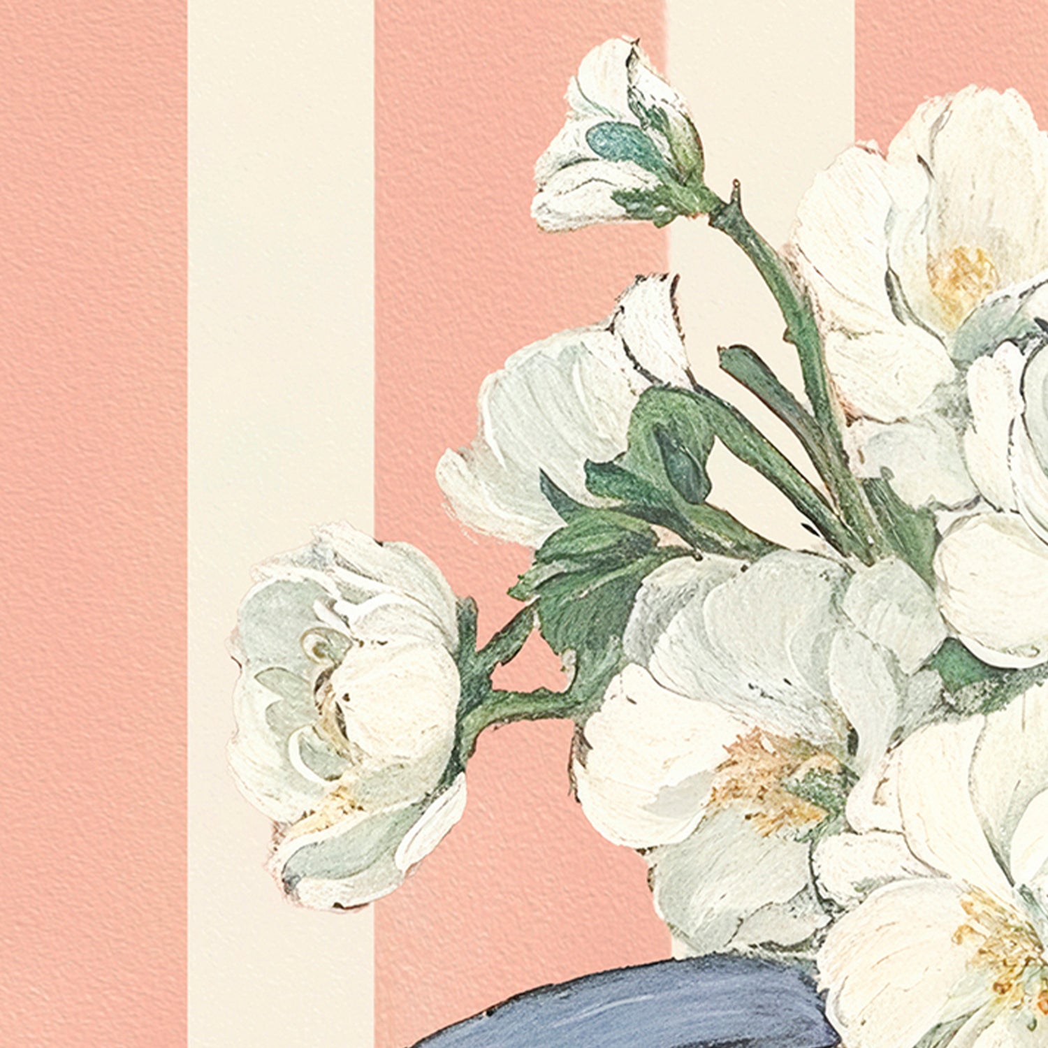 Striped Floral Bow , By Lady Hana