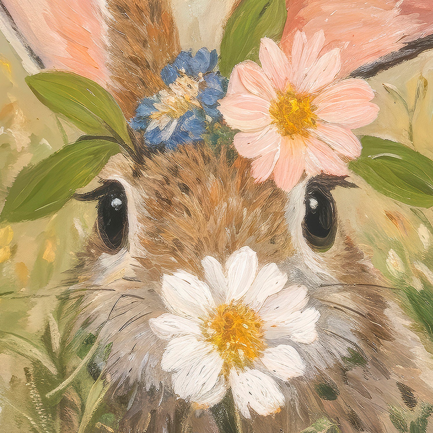 Bunny in Flowers, Style B , By Lady Hana