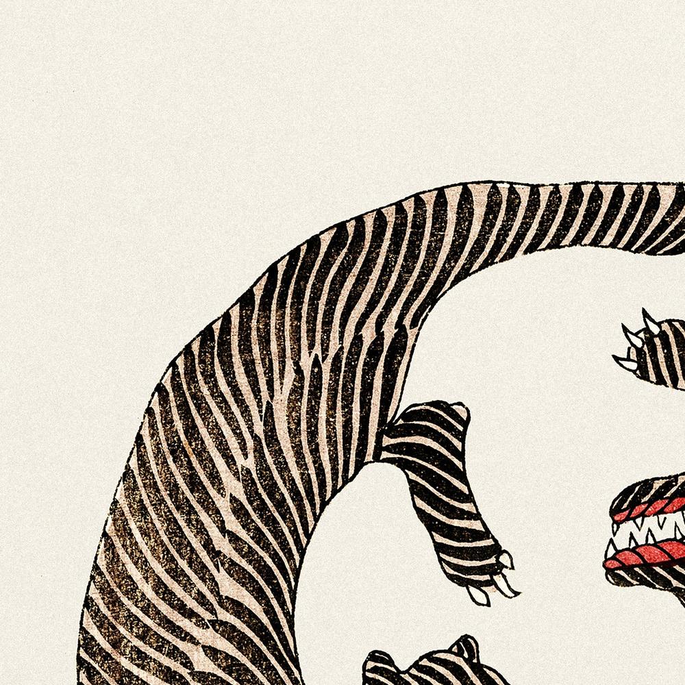Woodblock Tigers From Yatsuo No Tsubaki (Creative ed.))