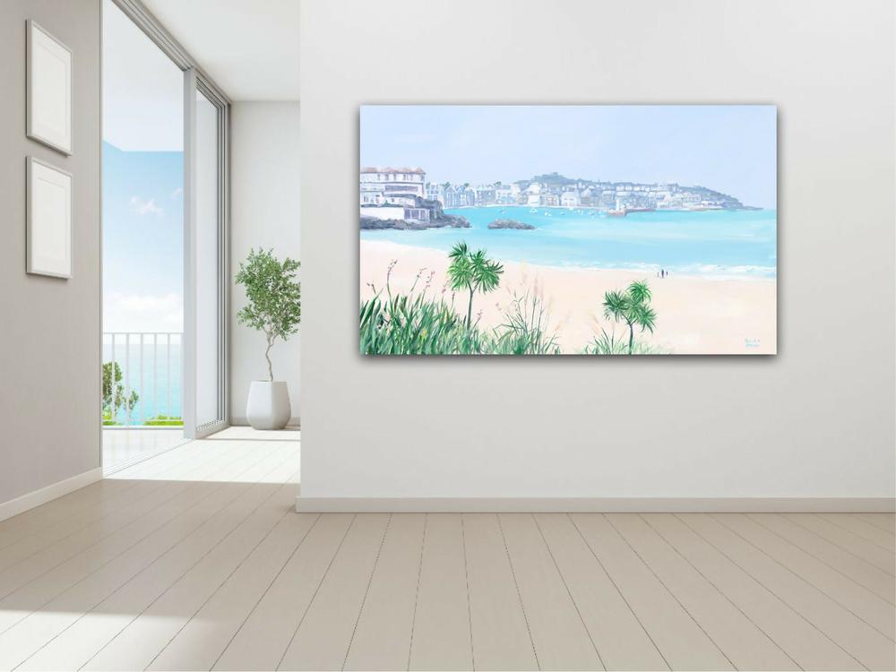 St Ives Cornwall. Original hand-painted artwork by Meredith Howse