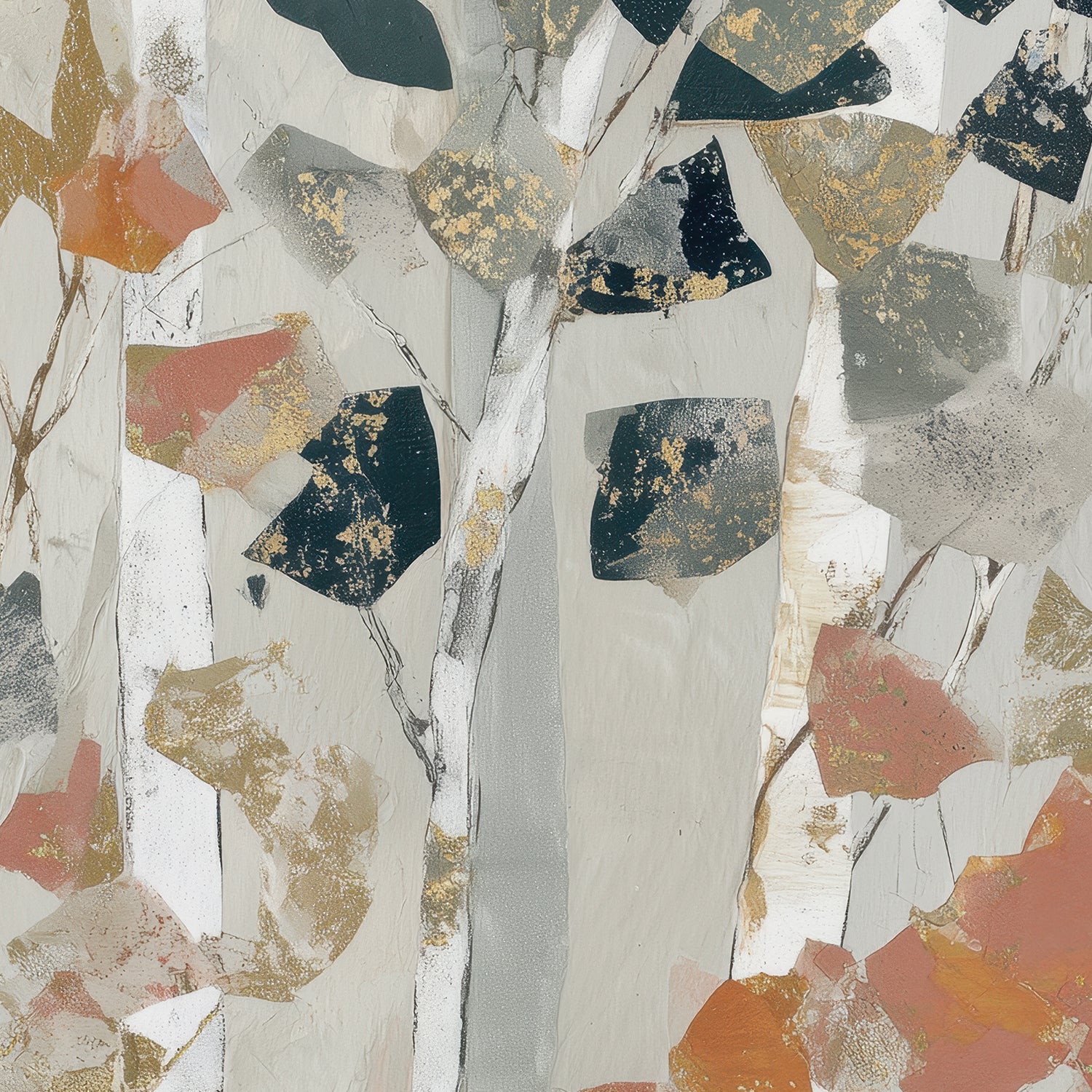 Birch Forest in Autumn, Style A