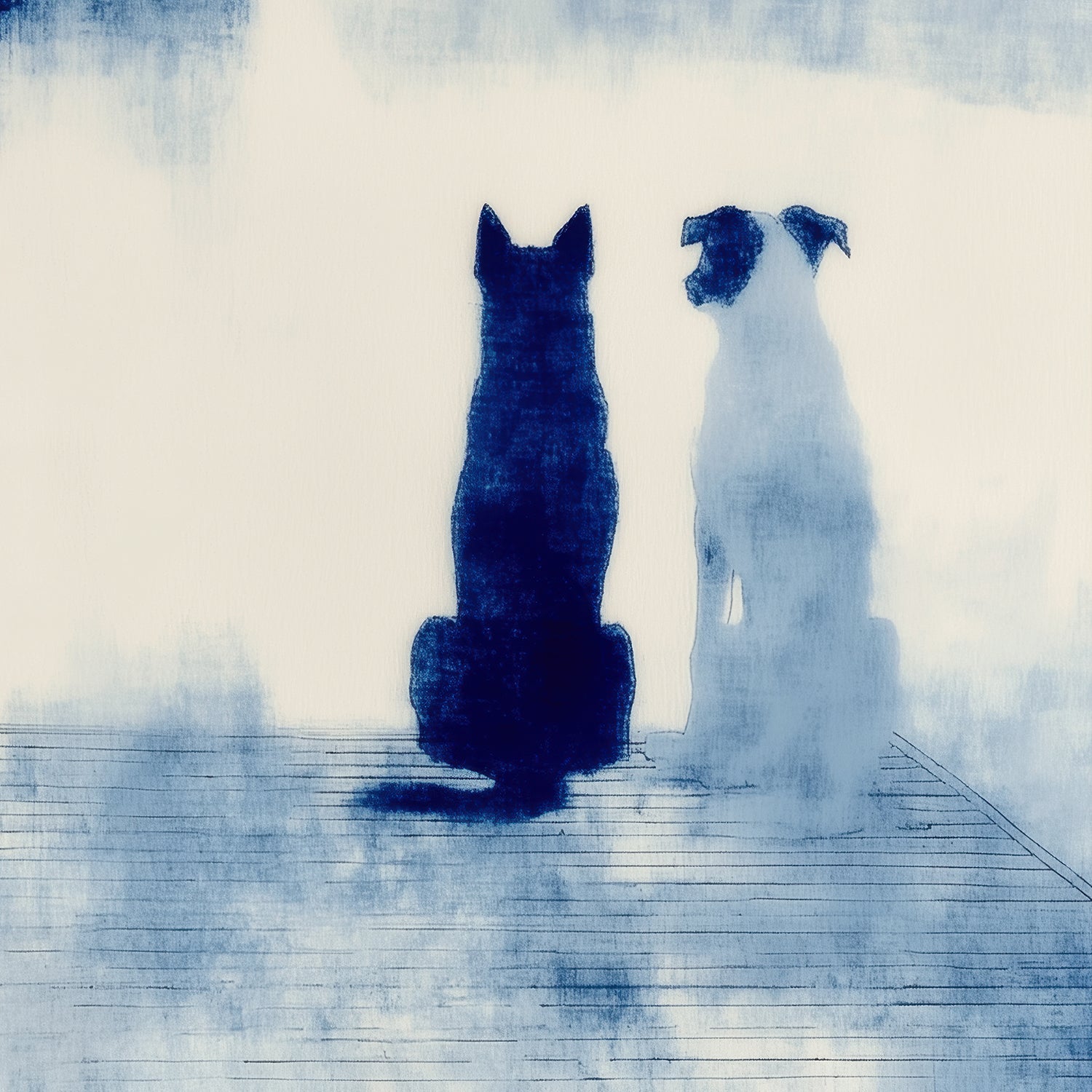 Dogs on Dock