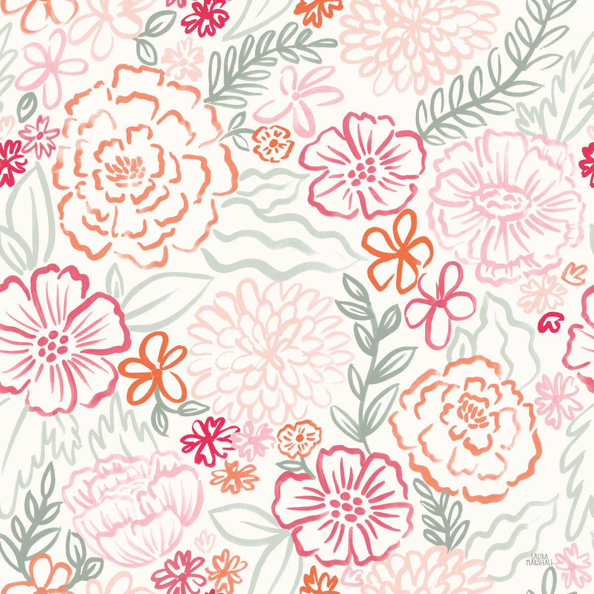 Blooming Hearts Pattern VA