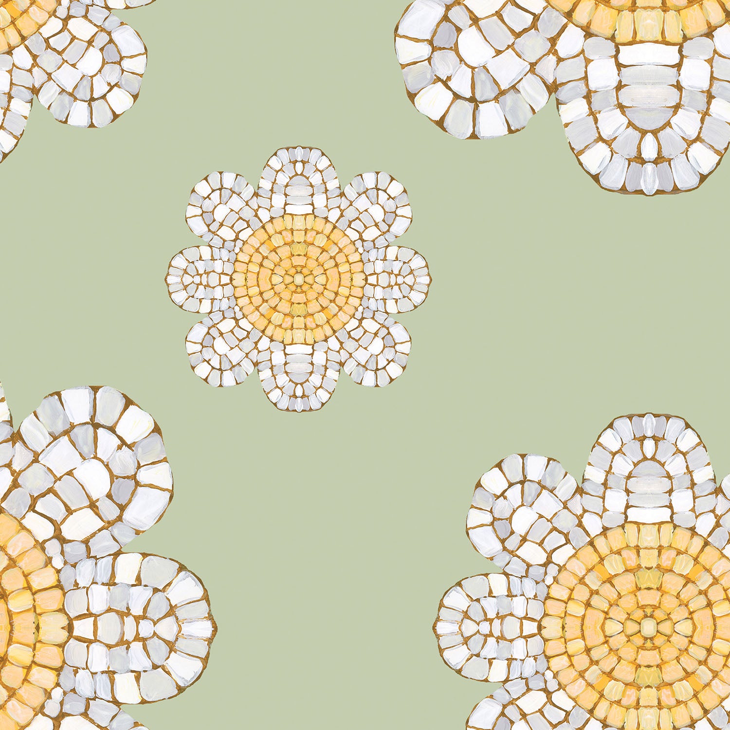 Botanical Mosaic Pattern IXB