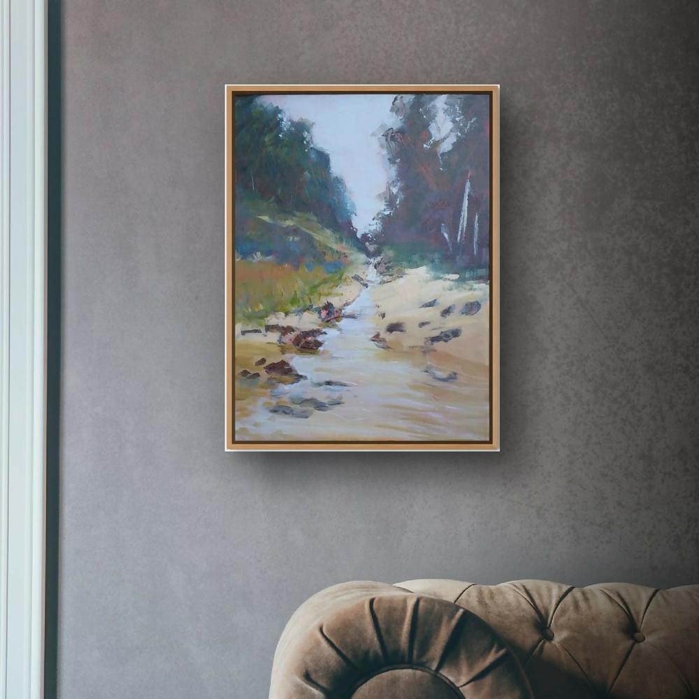 A Quiet Stream-by-Claire Skeet-original art-Gioia