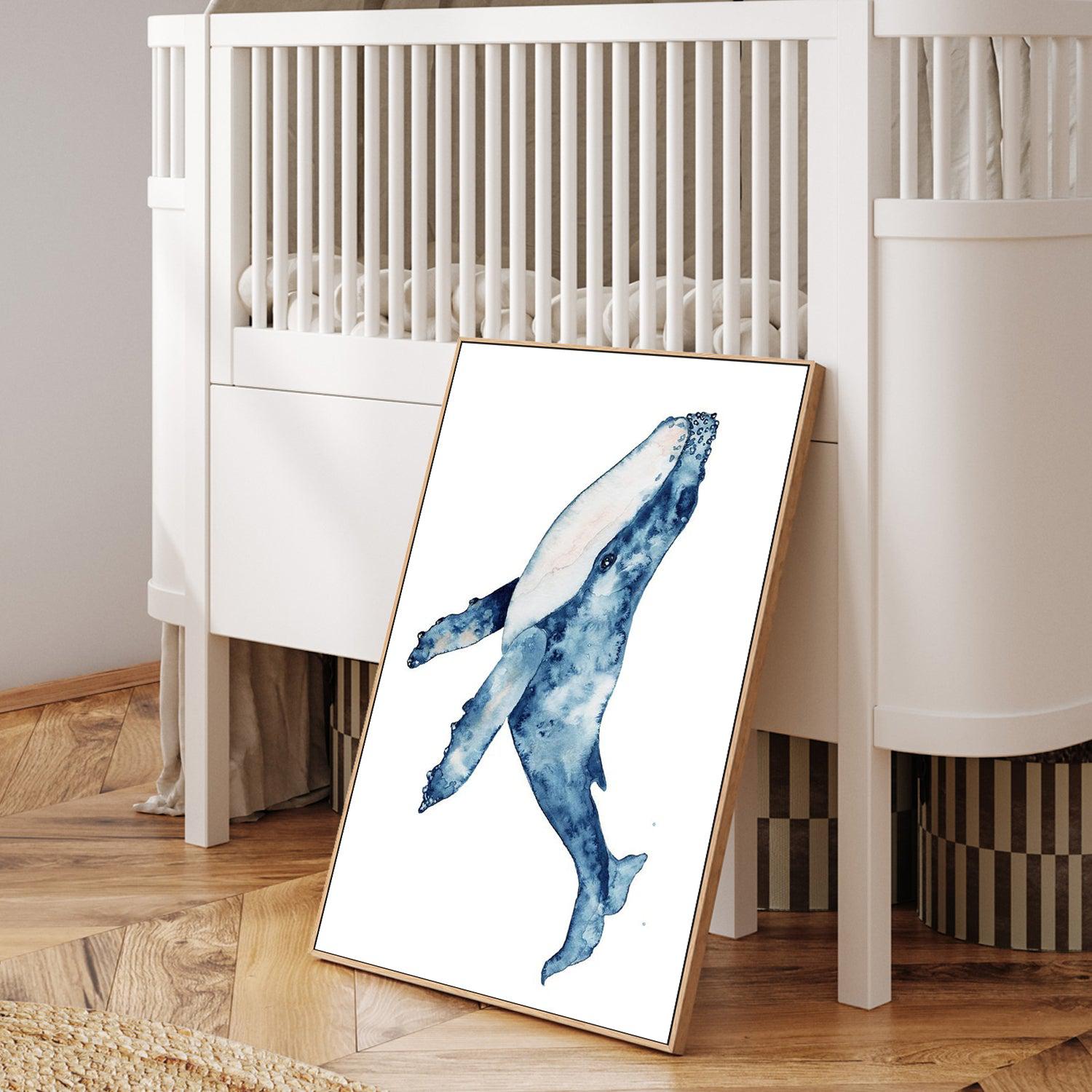 Sealife Watercolor Painting, Whale