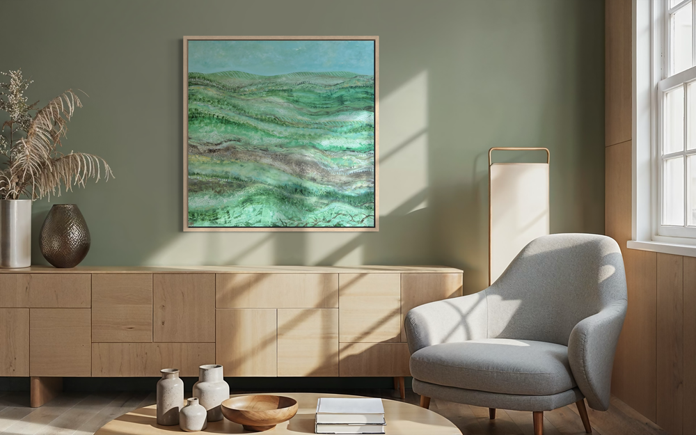All That Green-by-Debra Duffy-original art-Gioia