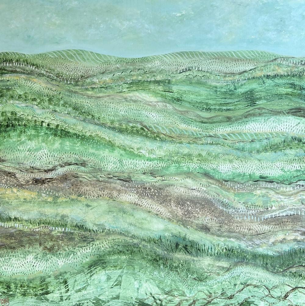All That Green-by-Debra Duffy-original art-Gioia