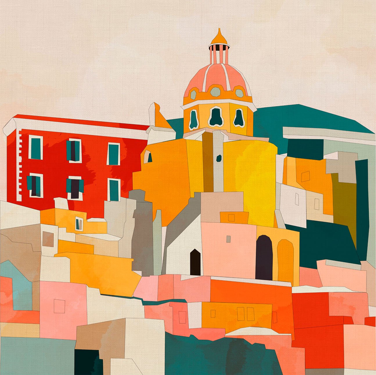 wall-art-print-canvas-poster-framed-Procida , By Ana Rut Bre-1