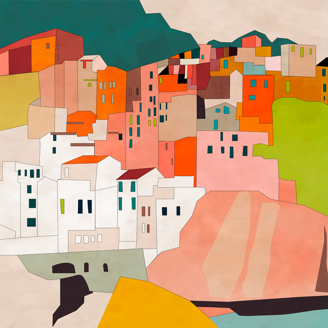 wall-art-print-canvas-poster-framed-Cinque Terre , By Ana Rut Bre-1