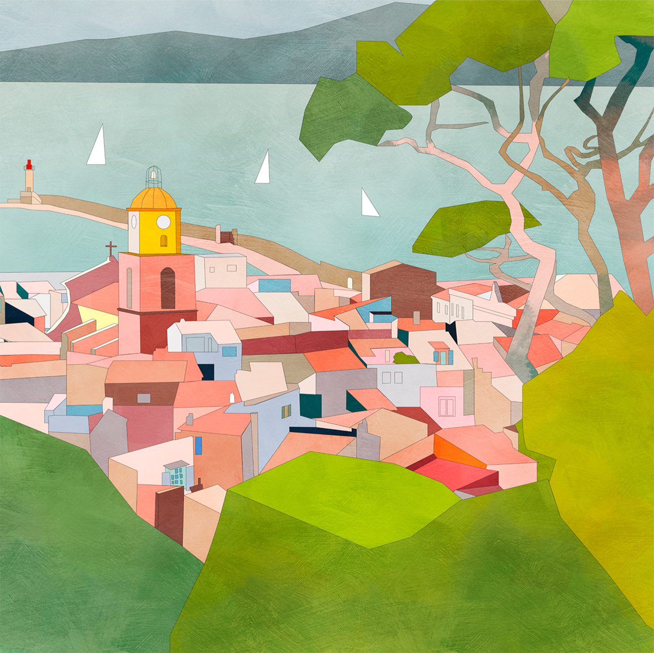 wall-art-print-canvas-poster-framed-Saint Tropez , By Ana Rut Bre-1