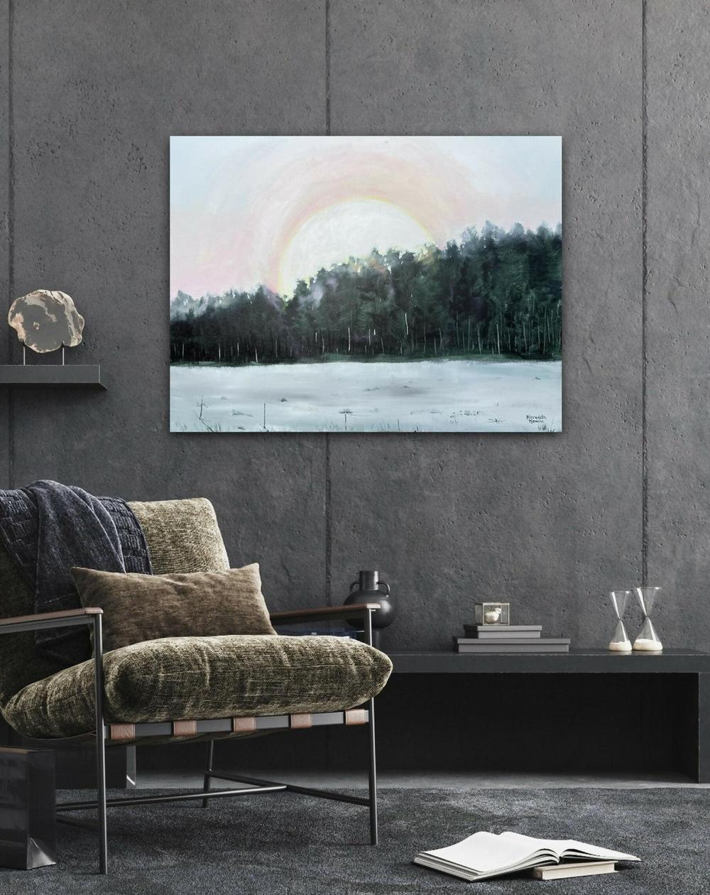 Autumn Frost meets First Light. Original hand-painted artwork by Meredith Howse.-by-Meredith Howse-original art-Gioia