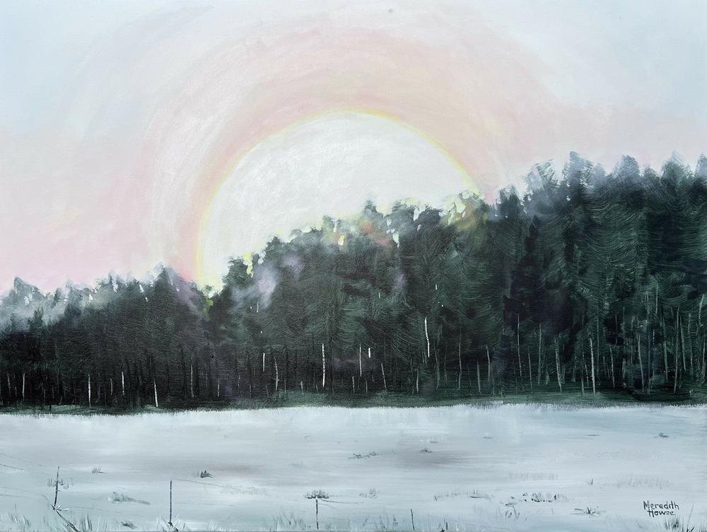 Autumn Frost meets First Light. Original hand-painted artwork by Meredith Howse.-by-Meredith Howse-original art-Gioia