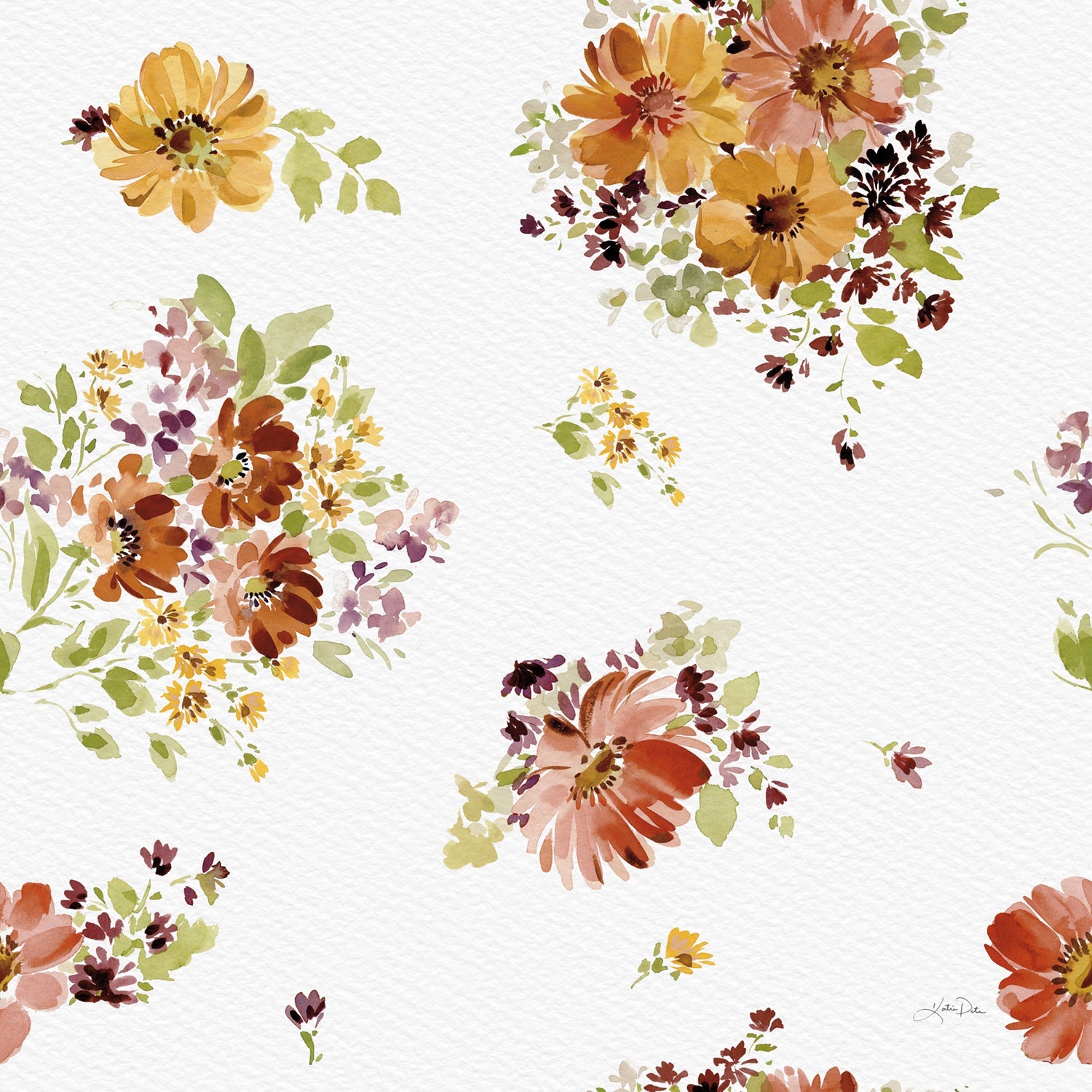 Autumn Joy Pattern I, Style B, Wallpaper
