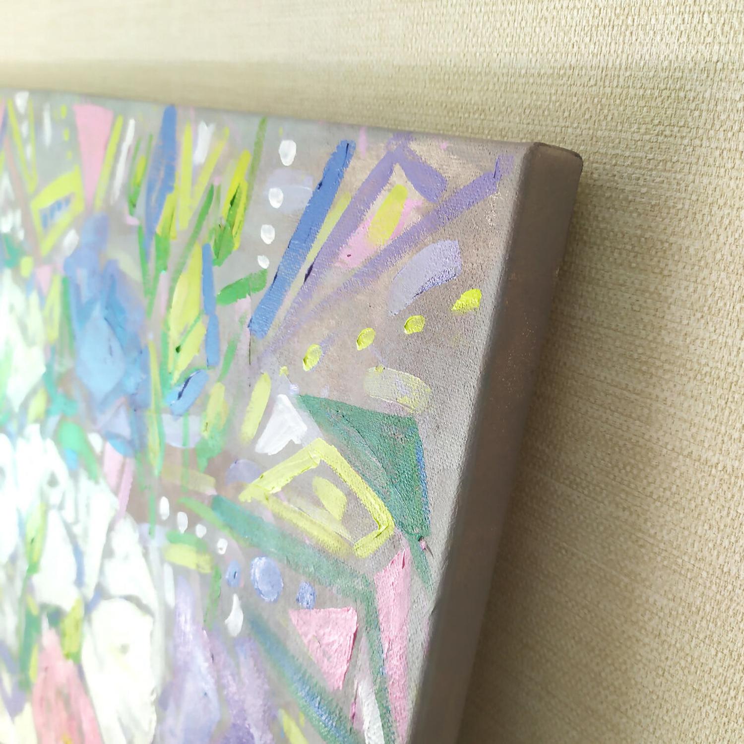 FLORAL COLLEIDOSCOPE, Original Hand-Painted Canvas By Ekaterina Prisich