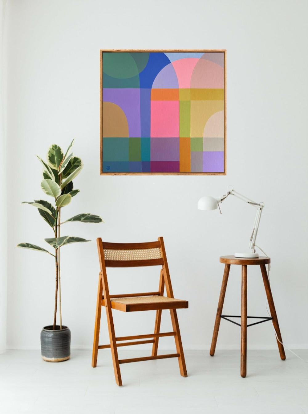 Beach Weekend, Original Hand-Painted Canvas by Charlotte De Pace-by-Charlotte De Pace-original art-Gioia