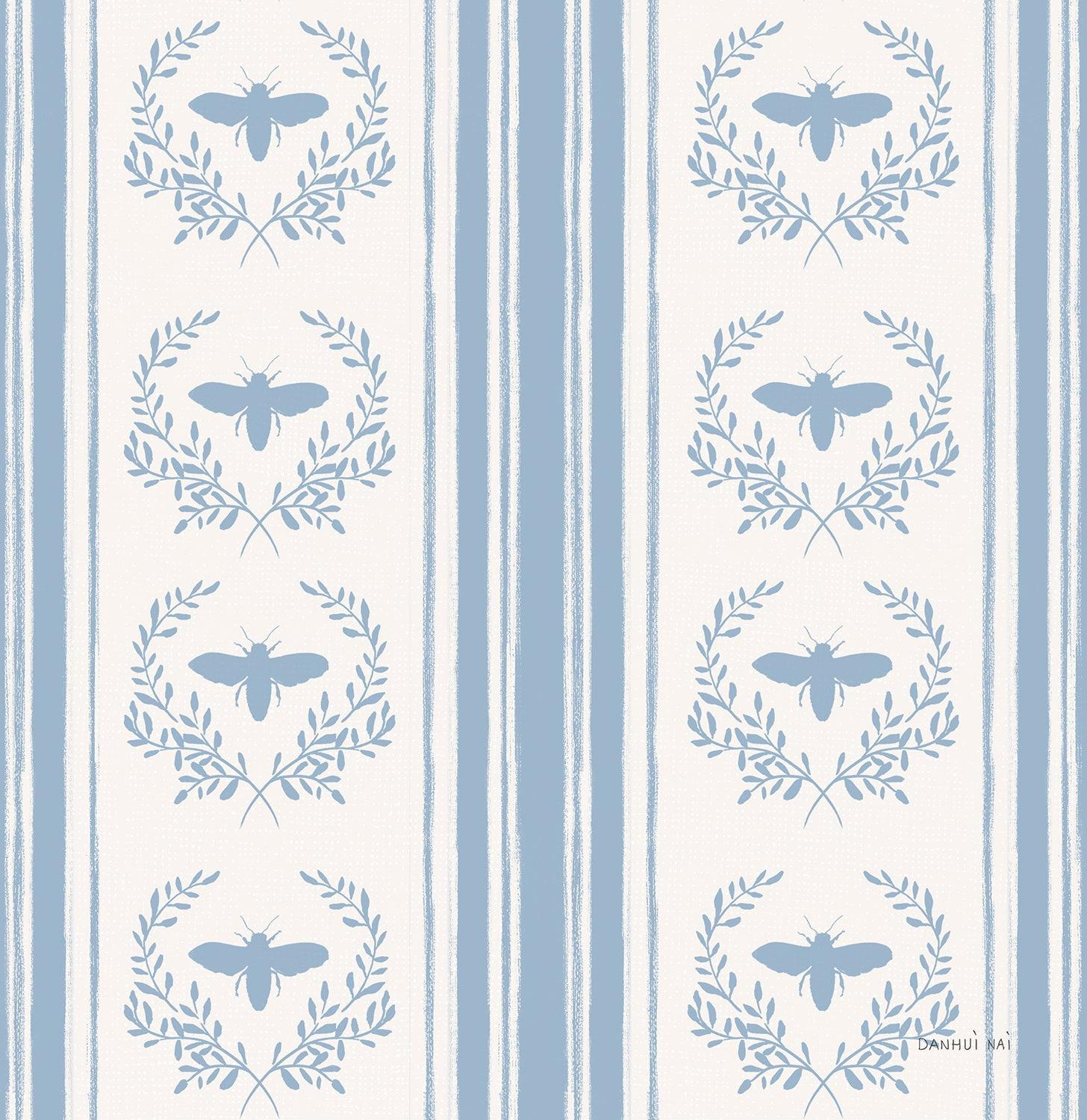 Bees and Blooms Pattern Styel F, Wallpaper