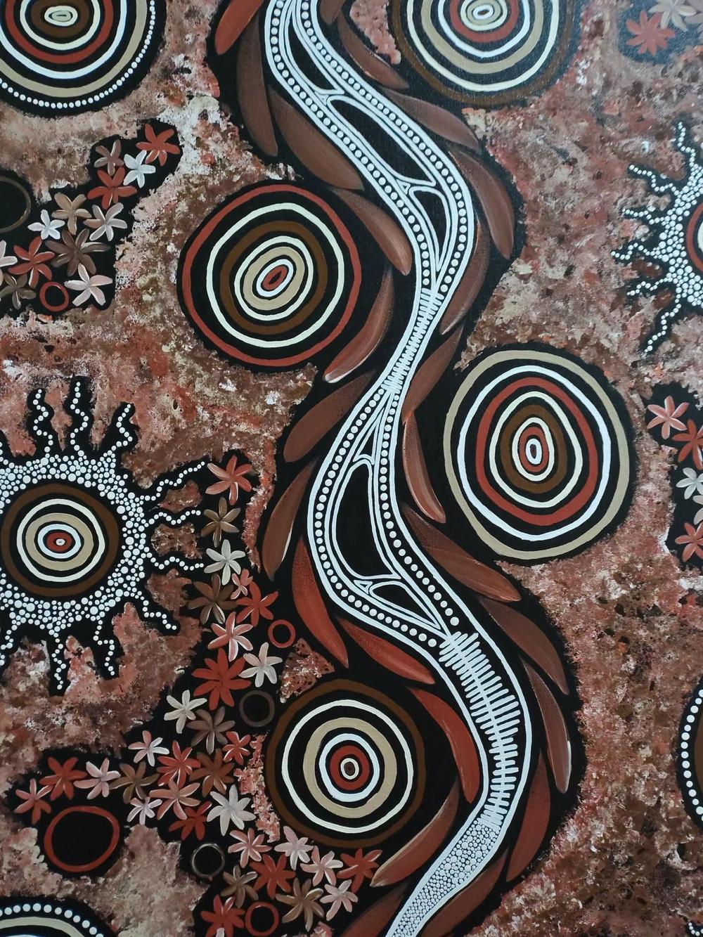 Big snake on long travels over our beautiful land , Original Artwork-by-Emma Rigney-original art-Gioia