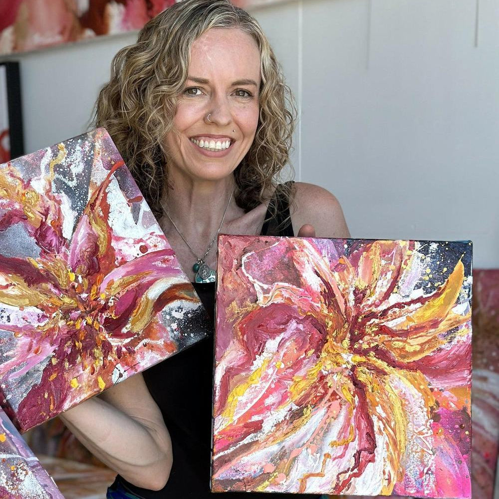 Blaze 2, Original Hand-Painted Canvas By Teagan Watts-by-Teagan Watts-original art-Gioia