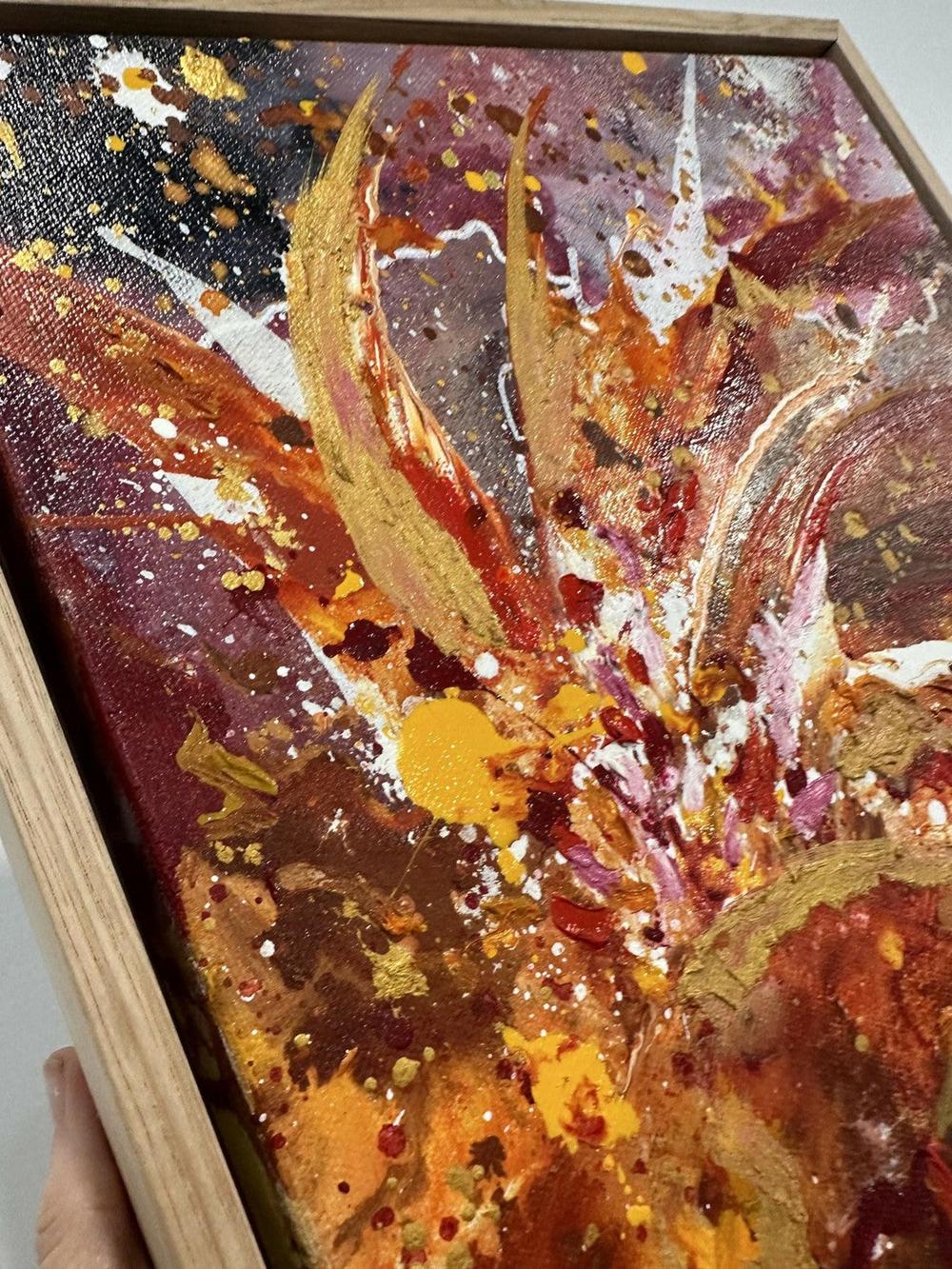 Blaze 3, Original Hand-Painted Canvas By Teagan Watts-by-Teagan Watts-original art-Gioia